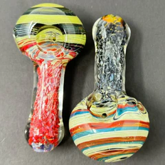 DRAGON CARTEL - Dragon Cartel - 4 in Heavy Frit Swirl Art hand Pipe Main Image