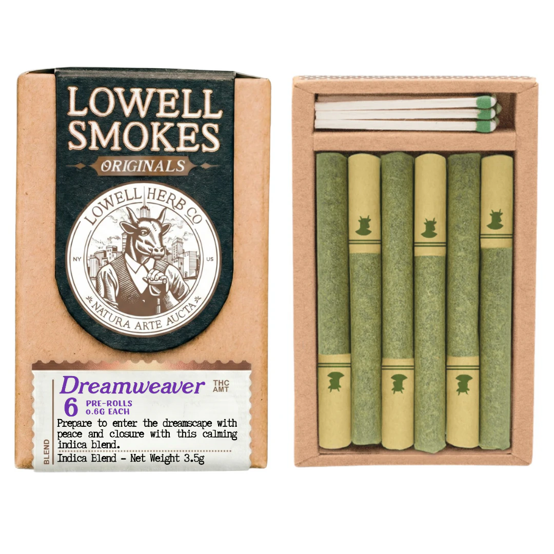 Lowell Herb Co. - Dreamweavers - 3.6G 6PK Indica Blend Prerolls Main Image