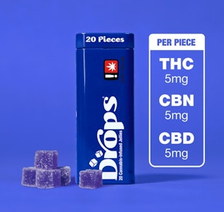 DROPS - Drops Black Currant 1:1:1 CBN Gummies 20pc