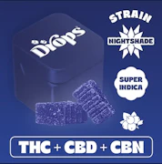 Drops Black Currant THC:CBN:CBD Single 100mg