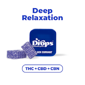 Drops | Deep Relaxation | Black Currant | Live Rosin | 1:1:1 CBN | Jellies | 2pk