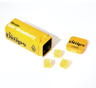DROPS - Drops | Lemon | Sour Strawberry | Live Rosin Infused Jellies | 20pc | 100mg