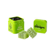 Drops - Lime - High Dose 2PK - VEGAN Cannabis Jellies w/ Banana Punch Live Rosin - Balanced - 100mg