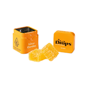 Drops - Orange - High Dose 2PK - VEGAN Cannabis Jellies w/ THC Bomb Live Rosin - Creative - 100mg