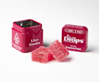 Drops | Raspberry 1:2 | THC Bomb | Live Rosin Infused Jellies | 2pc | 100mg