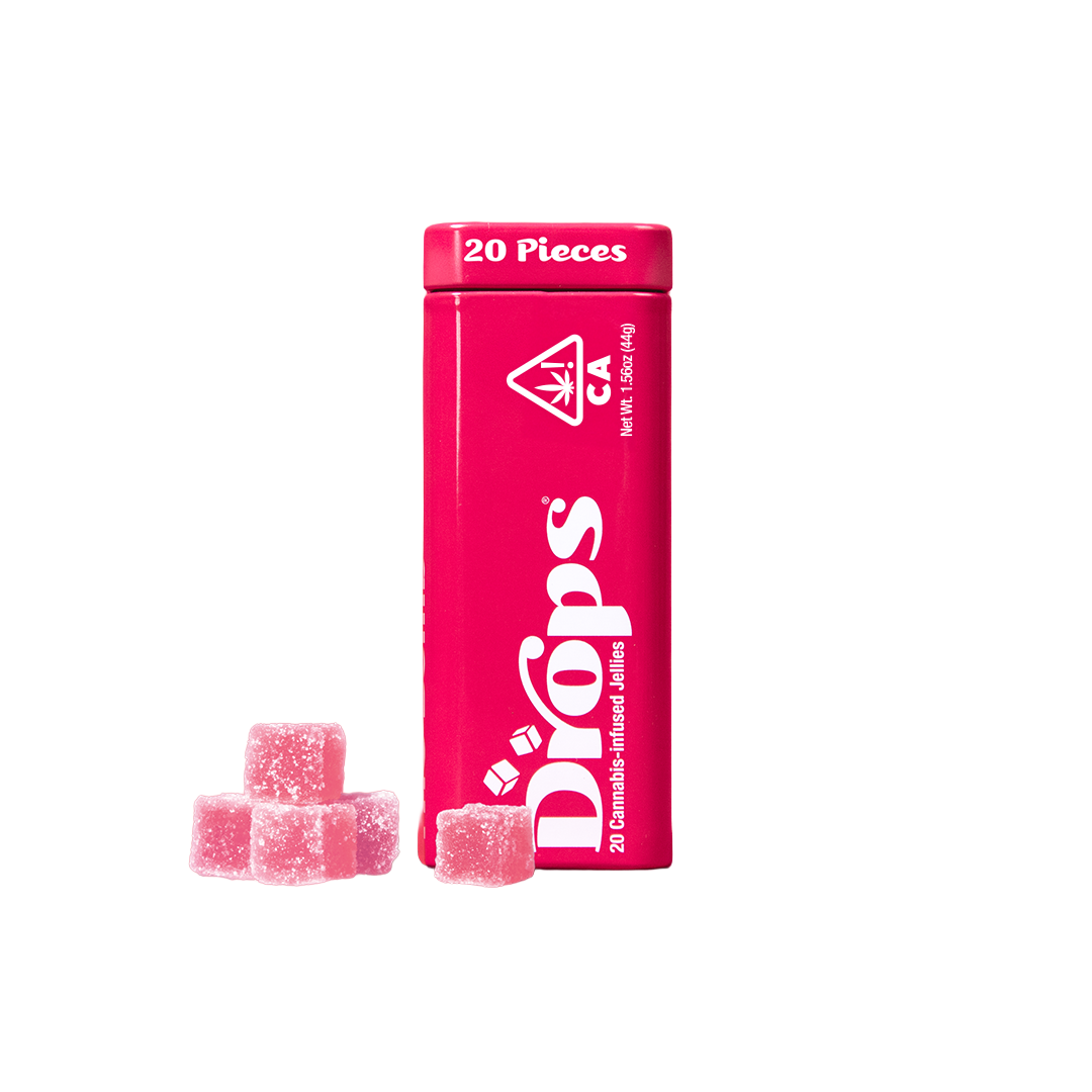 Drops | Calm Energy | Raspberry 2:1 | Live Rosin | Jellies | 20pk