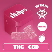 Drops Raspberry CBD 1:2 Gummy Single 100mg