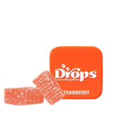 Drops | Strawberry 1:1:2 THC:CBG:THCV | Sour Strawberry | Live Rosin Infused Jellies | 2pc | 50mg