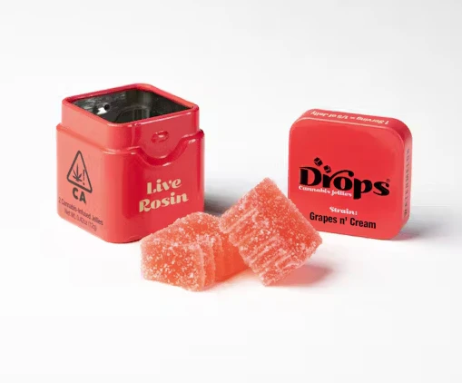 Drops - Drops | Watermelon | Oreoz | Live Rosin Infused Jellies | 2pc | 100mg Main Image