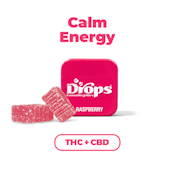 Drops | Calm Energy | Raspberry | Live Rosin | 2:1 CBD | Jellies | 2pk