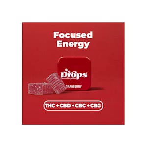 DROPS - 2-PIECE - 1:1 CBD:THC CRANBERRY 100MG - DROPS