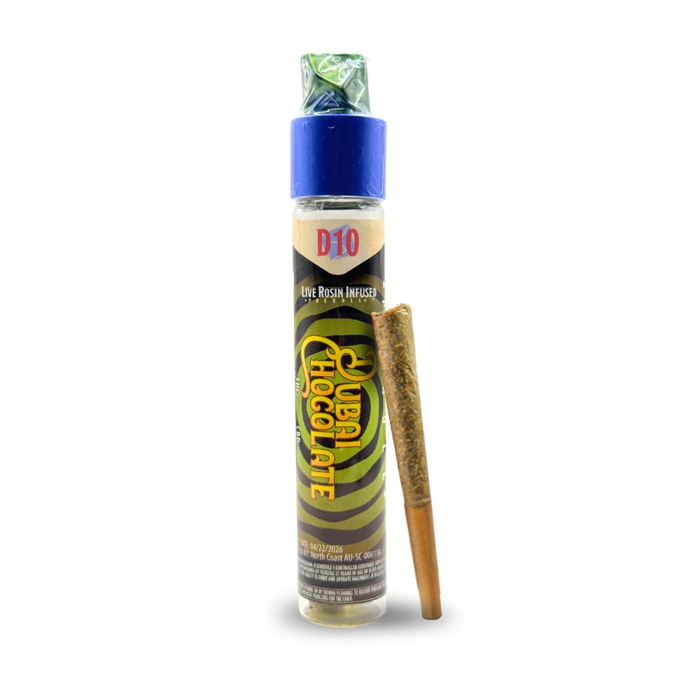 Galenas - Dubai Chocolate D10 1.2g Live Rosin Infused Preroll - GALENAS Main Image