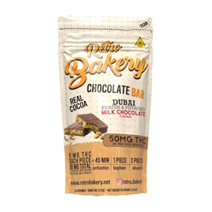 Retro Bakery - Dubai Chocolate Bar - 50mg THC - 10 pieces