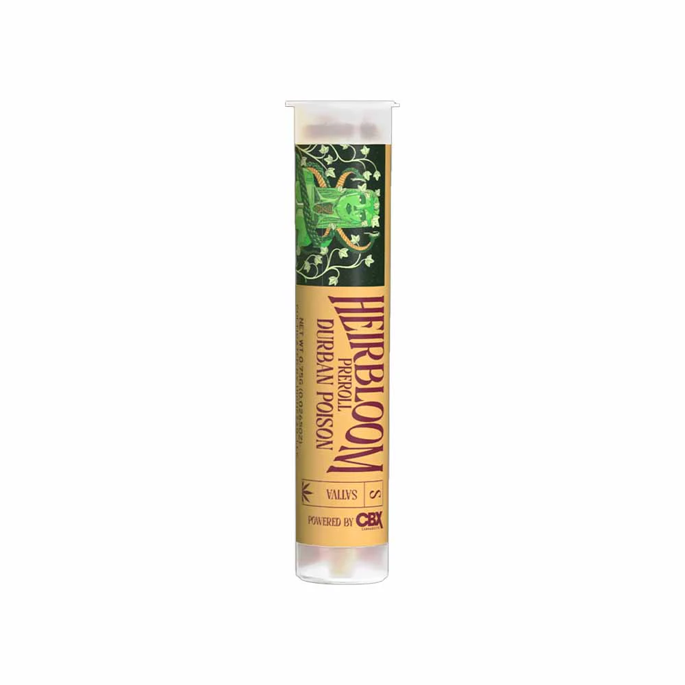 Heirbloom Legacy Flower - Heirbloom | Durban poison | 0.75G Preroll Main Image