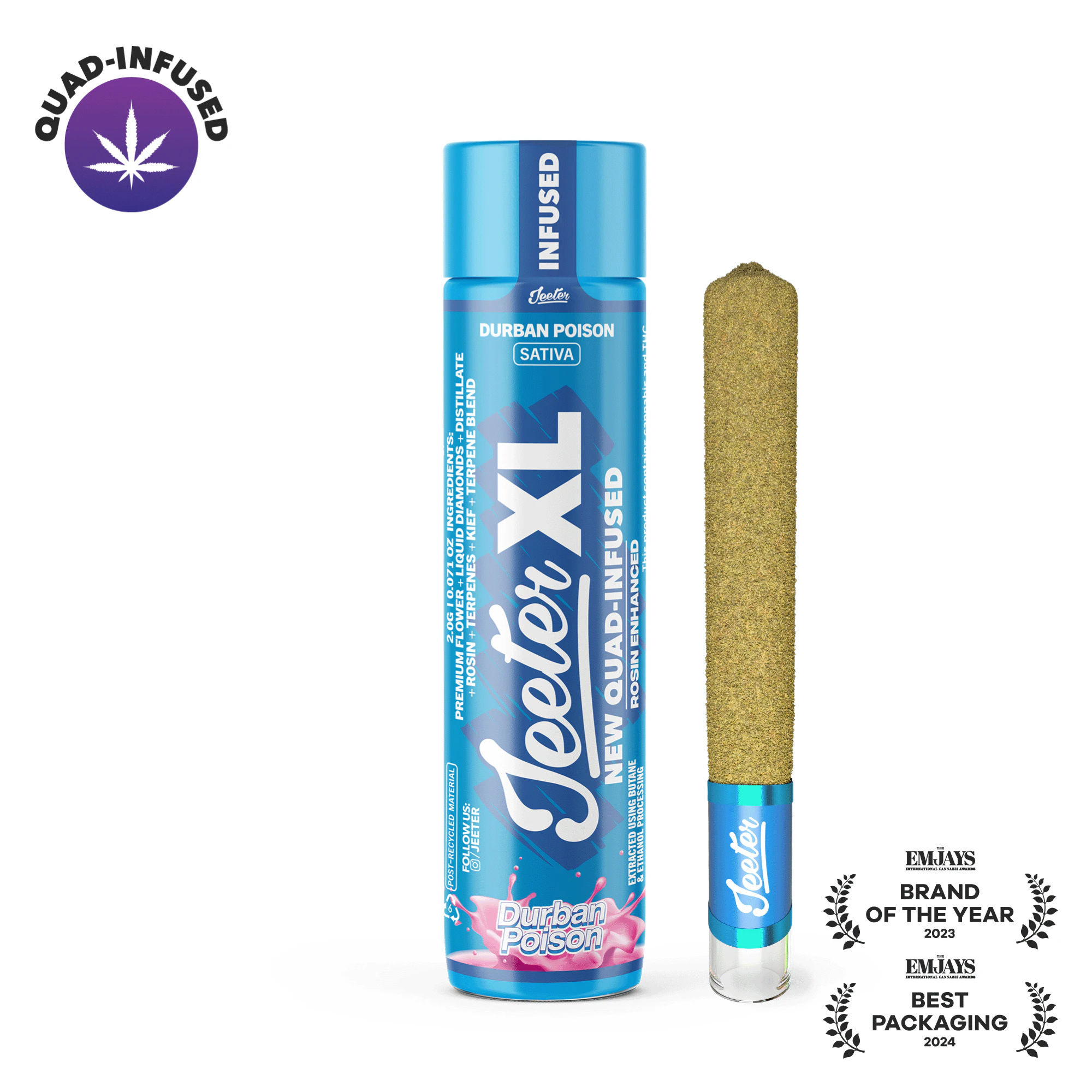 Jeeter - Jeeter XL | Durban Poison | Infused Preroll | 2g Main Image