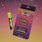 Amnesia, Durban Poison-Hybrid-1g 510 cart- 92.56% THC