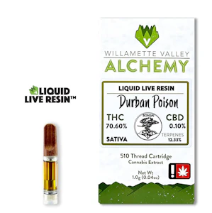 WILLAMETTE VALLEY ALCHEMY - Durban Poison, Liquid Live Resin, 1g