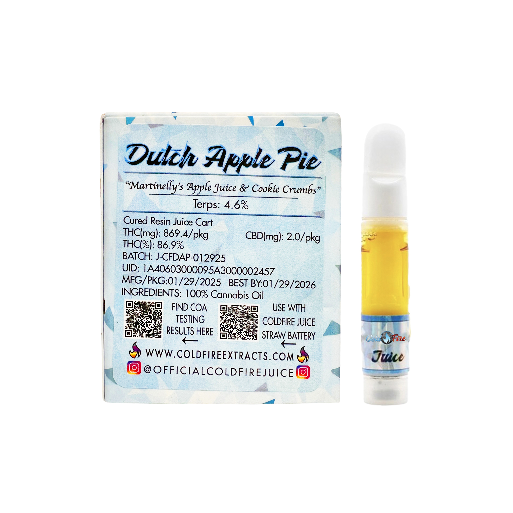 ColdFire Dutch Apple Pie Live Juice Cartridge 1.0g