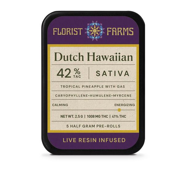 Dutch Hawaiian Live Resin 5pk - 2.5g - Preroll