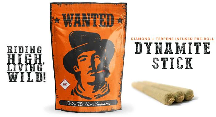 Pure Derivatives - Billy The Kid - Peach Posse Dynamite Stick 1g Main Image