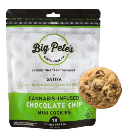 Big Pete's Treats - BIG PETE'S: Chocolate Chip  Sativa10pk/100mg (S) Main Image