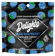 DELIGHTS GUMMIES: Blue Raspberry Liquid Diamond Infused Gummies (H)