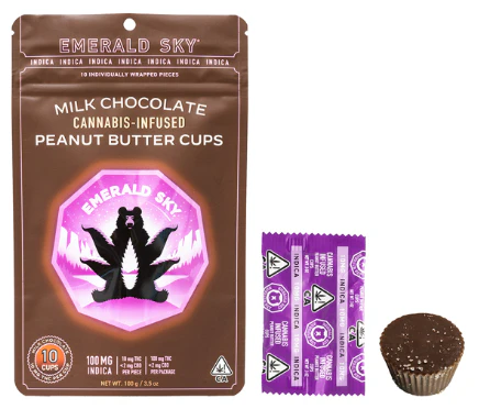 Emerald Sky - EMERALD SKY: Peanut Butter Cups - Indica 10pk/100mg  Main Image