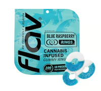 FLAV: Blue Raspberry Live Resin Gummy Rings 100mg/10-piece (I)