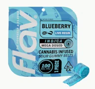FLAV: Blueberry Live Resin Gummy Belts 100mg/10-piece (I)