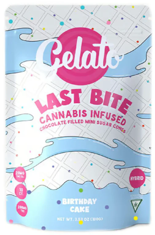 Gelato - GELATO: Last Bite Birthday Cake Mini Sugar Cone 10 pieces/100mg (H) Main Image