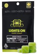 HEAVY HITTERS: Lights On THCV Energy gummies (Green Crack) 20mg THC: 10mg THCv