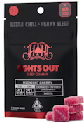 HEAVY HITTERS: Lights Out Midnight Cherry Ultra Potent Sleep Gummies 1:1 (THC:CBN)