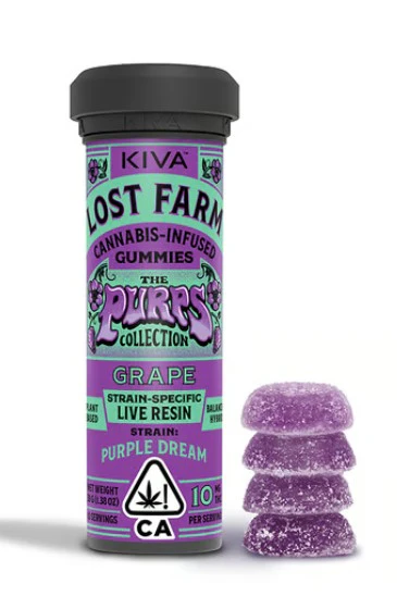 Kiva: Lost Farm -  KIVA: Lost Farm Grape "Purple Dream" Love Rosin Gummies 10-Piece/100mg (I) Main Image