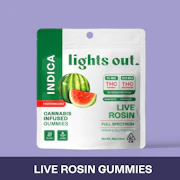 LIGHTS OUT: Watermelon Live Rosin Gummies 10-Piece/100mg (I)