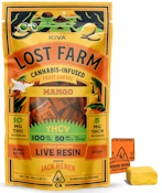 KIVA: Lost Farm Chews Mango "Jack Herer" Live Resin THCv 100mg (S)