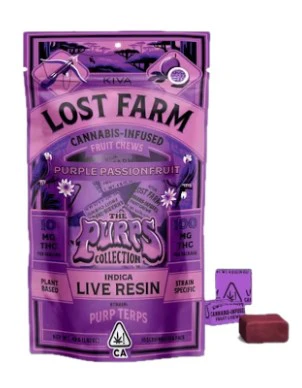 Kiva: Lost Farm - KIVA: Lost Farm Chews Purple Passionfruit 100mg (I) Main Image