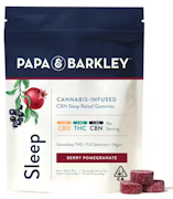 PAPA & BARKLEY: Berry Pomegranate 1:1:1 Sleep Releaf Gummies (CBD:THC:CBN) 20-Piece/300mg