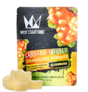WEST COAST CURE: Cloudberry Solventless Hash Gummies 10 Pieces/100mg (H)