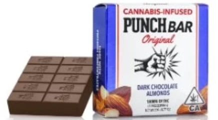 Punch - PUNCH: Dark Chocolate Almonds 100mg PunchBar (H) Main Image