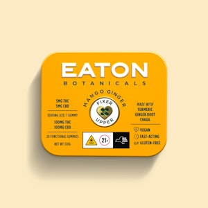 EATON BOTANICALS - Eaton Botanicals - Mango Ginger - Fixer Upper - 1:1 - THC:CBD - 100mg - Edible