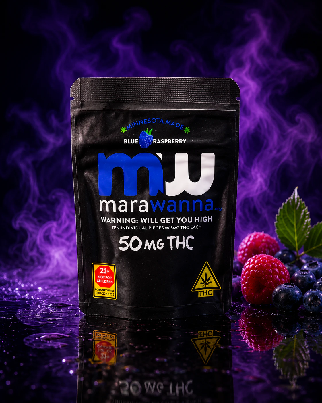 marawanna - marawanna - Blue Raspberry - 50 mg hemp Main Image
