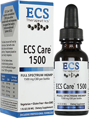 ECS THERAPEUTICS - -ECS Care 1500- 1500mg | Full Spectrum Hemp (CBD Tincture) |ECS Therapeutics