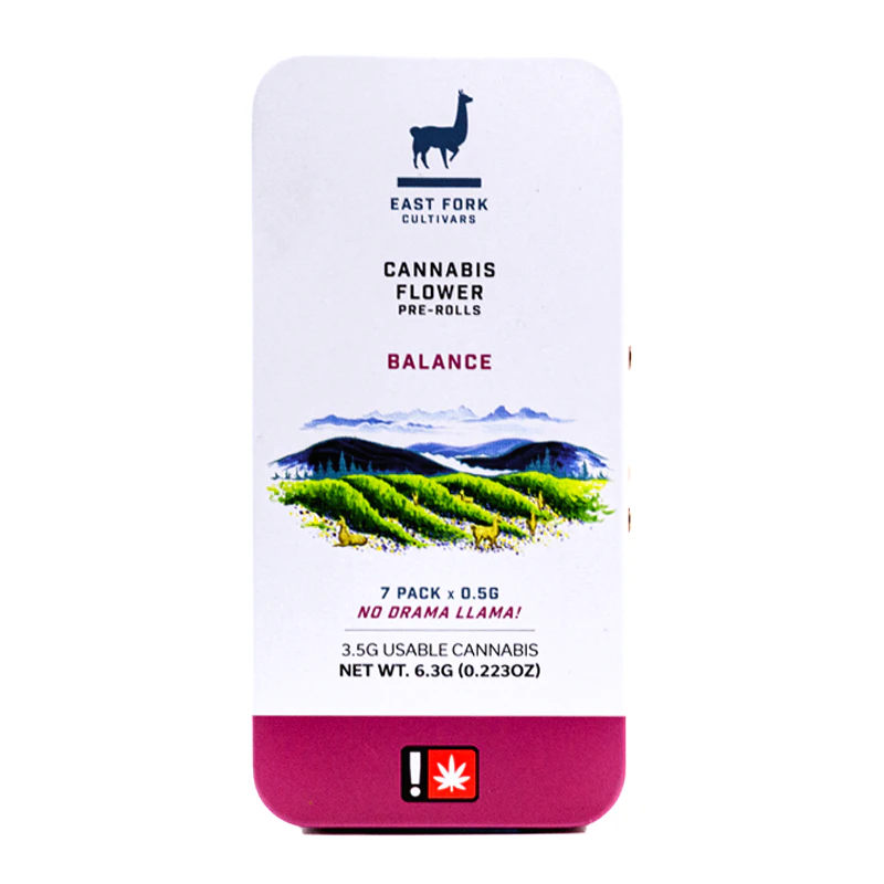 East Fork Cultivars - EF | Pineapple Jager | 7 x 0.5g High CBD Relax Pre-roll Pack Main Image
