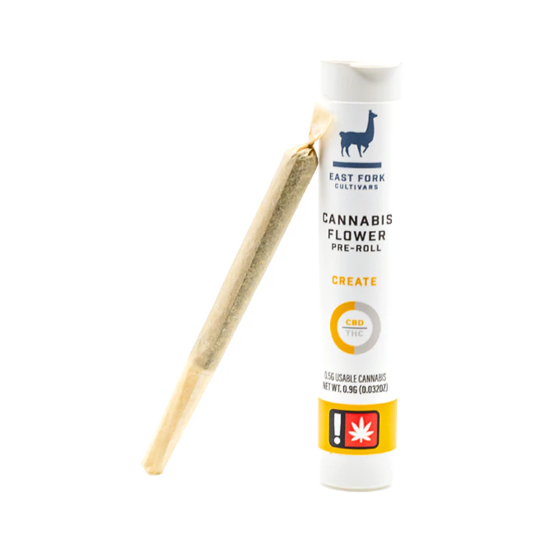 East Fork Cultivars - EF | Sour Lemon Kush | 0.5g 1:1 THC:CBD Create Pre-Rolls Main Image
