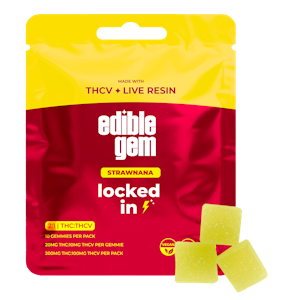 Edible Gem - Locked In Strawnana 2:1 | THC:THCV | 200mg