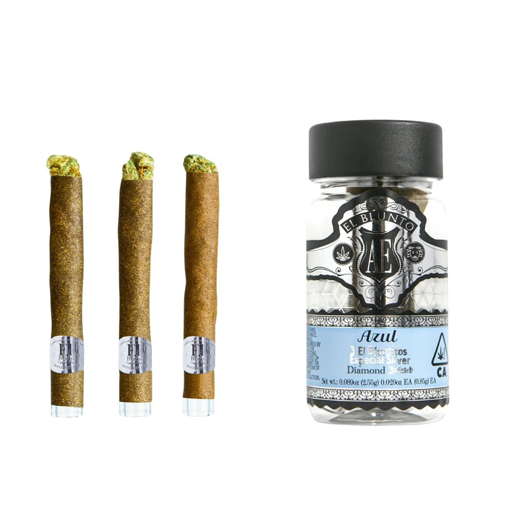 EL BLUNTO - ESPECIAL SILVER AZUL DIAMOND INFUSED (3PK) - EL BLUNTO Main Image