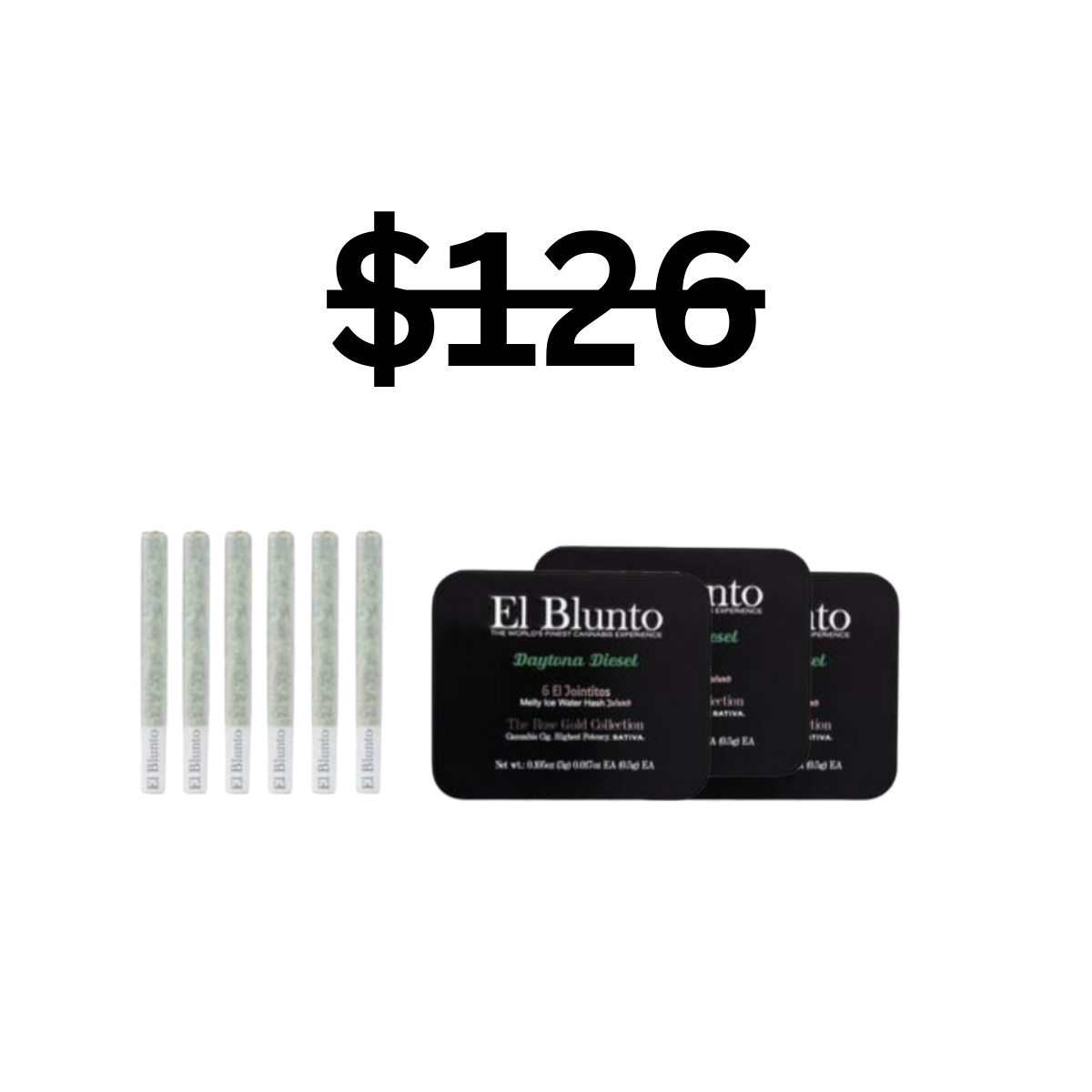 El Blunto Bundle | 3x 6pk Hash Infused Glass Tip Jointitos | El Blunto