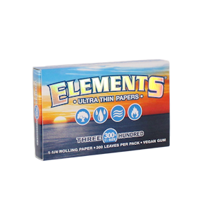 Elements - 1 1/4 (300ct) Slim Ultra Thin Rice Rolling Paper - Elements