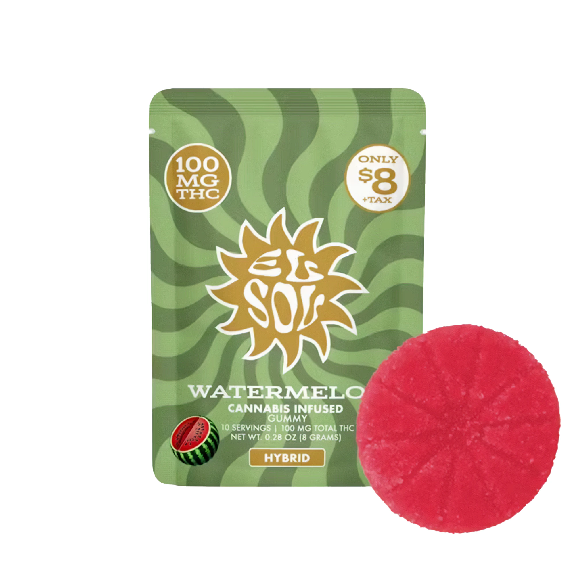 Smoakland - El Sol - 100mg Gummy (Watermelon - Hybrid) Main Image