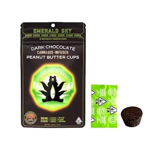 Emerald Sky - HYBRID DARK CHOCOLATE PEANUT BUTTER CUPS 100MG - EMERALD SKY